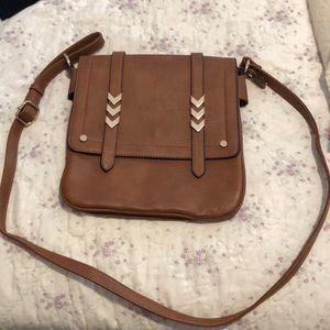 Brown cross body purse